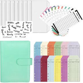 107 pcs A6 Budget Sheets, CNYMANY Budget Binder Cash Envelope Budget Planner Monthly Bill Organizer Expense Tracker for Cash Saving Budget System Budgeting Journal Financial Book