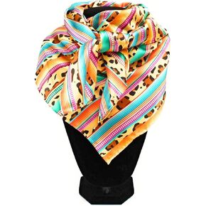 M&F Western Wild Rag Silk Leopard Print Multi One Size