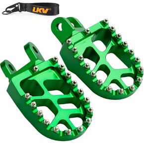 LKV Motorcycle Footpegs Dirt Bike Rest Pedal Foot Pegs Compatible with KAWASAKI KLX250R KLX250 KLX250S KLX300 KLX300R KLX300SM KLX650