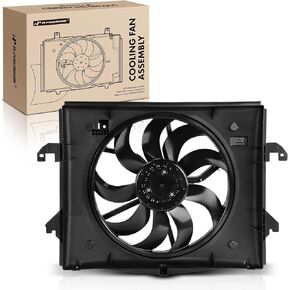 A-Premium Engine Radiator Cooling Fan Assembly with Brushless Motor Compatible with Select Ram Models - 1500 2013-2018 3.6L, 1500 Classic 2019-2023 3.6L - Replace# 52014772AF