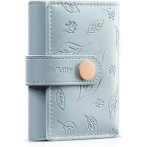 Small Wallet for Women, Trifold Leather Cute Womens Wallet with ID Window, RFID Blocking Security Ladies Wallet, Ultra Slim Compact Card Holder, Stylish Thin Women's Wallet, White