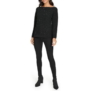 Calvin Klein Women's Sequin Boat Neck Sweater