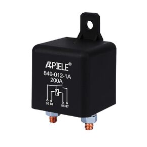 APIELE Continuous Duty Relay 12V DC 200A 4 Pin SPST On/Off Split Charge Relay Switch 1NO 4 Terminal for Truck Boat Marine
