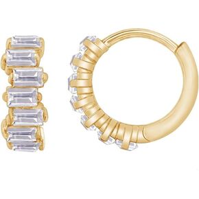 Amazon Essentials Half Clear Hoop Earrings