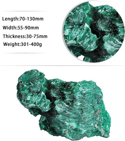 Sportmusies Natural Malachite Rough Mineral Stone Specimen Collection, Reiki Healing Crystal Cluster Decoration Home Office Meditation, 0.11-0.22 lb in Kuwait