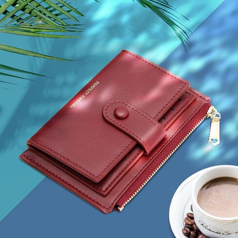 VOCUS محفظة صغيرة للنساء Bifold RFID حجب المفاتيح محفظة حامل بطاقة الائتمان مع جيب عملة سستة ونافذة لبطاقة الهوية in Saudi Arabia