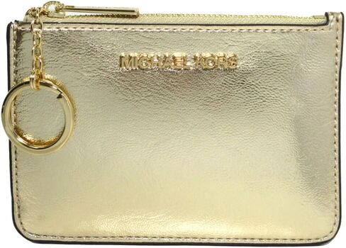 Michael Kors Women's Jet Set Travel Small Top Zip Coin Pouch With ID Keychain (Pale Gold), 35h3gtvp1m in Kuwait