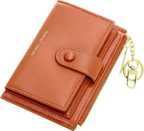 VOCUS Small Wallet for Women Bifold RFID Blocking Keychain Wallet Credit Card Holder with Zipper Coin Pocket & ID Window in Saudi Arabia