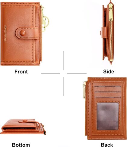VOCUS Small Wallet for Women Bifold RFID Blocking Keychain Wallet Credit Card Holder with Zipper Coin Pocket & ID Window in Saudi Arabia