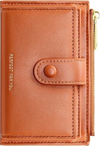 VOCUS Small Wallet for Women Bifold RFID Blocking Keychain Wallet Credit Card Holder with Zipper Coin Pocket & ID Window in Saudi Arabia