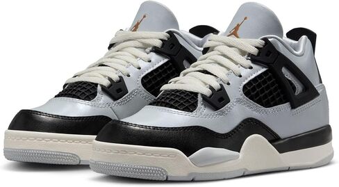 Jordan Little Kid's 4 Retro Pure Platinum/Metallic Gold (FZ8586 070) in Kuwait