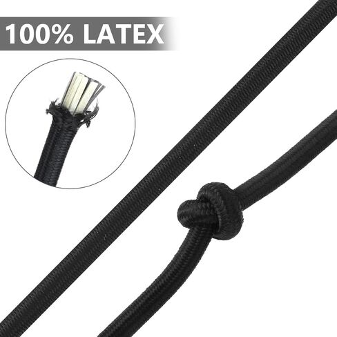 Bungee Cords with Carabiner Hooks, 4 Pieces Black Bungee Cords Heavy Duty Outdoor 12 Inch Short Bungee Straps Elastic Rubber Rope Cord Adjustable Bungee Cords with Hooks for Bike,Luggage,Tent Camping in Saudi Arabia
