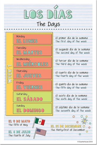 Spanish Verbs & Beginner Vocabulary (Set C) Poster Set, Spanish Classroom Learning Materials for K-12 Students and Teachers, Set of 11, 12 x 18 Inches, Extra Durable in Kuwait