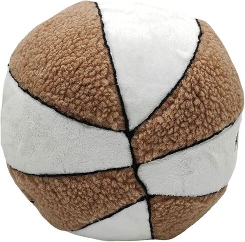 11.8 inch Simple Like-Smile Face Basketball Like-Smile Face Pillow Plush Gift Funny Expression Children's Room Decoration (Cashmere - White Coffee)…… in Saudi Arabia