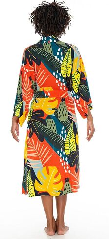 SHU-SHI Womens Kimono Cardigan Floral Tropical Swimwear Robe Beach Cover Up in Saudi Arabia