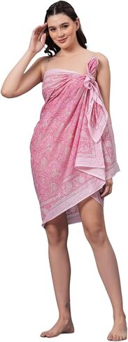تنورة نسائية قصيرة مصنوعة من القطن 100% على شكل كتلة يدوية Sarongs للشاطئ بكيني شفاف بألوان يلتف من الشيفون لملابس السباحة تنورة Sarong in Saudi Arabia