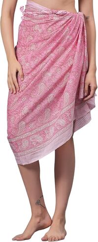 تنورة نسائية قصيرة مصنوعة من القطن 100% على شكل كتلة يدوية Sarongs للشاطئ بكيني شفاف بألوان يلتف من الشيفون لملابس السباحة تنورة Sarong in Saudi Arabia