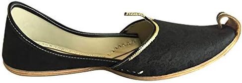 Men's Gold Khussa Shoes Punjabi Jutti Indian Ethnic Mojari Tribal Bridal Shoes in Kuwait