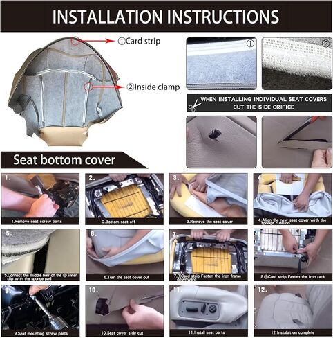 Seat Cover Driver Bottom Leather Gray Fit for Ford F-150 2009-2014 in Kuwait