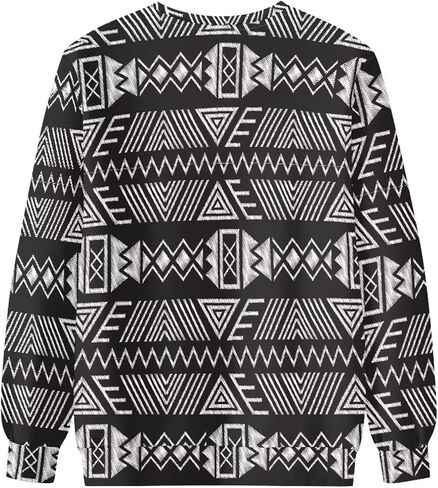 AmzPrint African Sweatshirt For Women Plus Size Casual Long Sleeve Round Neck Blouses Sweatshirts Tops in Kuwait