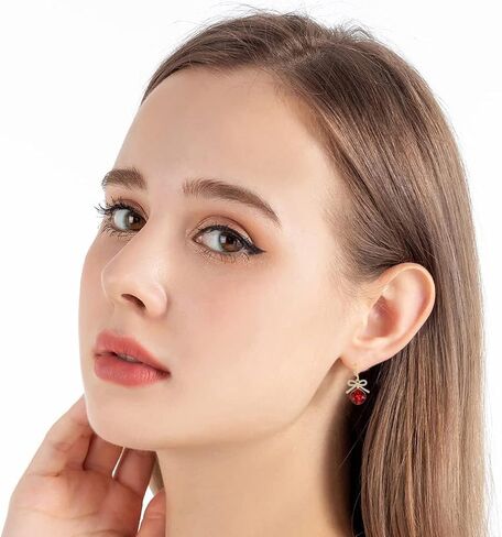 كريستال نمساوي Bowknot قطع الوسادة مربع قطرة استرخى أقراط للنساء موضة 14K مطلية بالذهب مجوهرات مضادة للحساسية in Kuwait