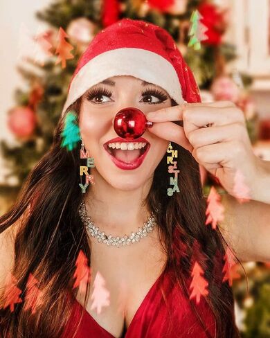 Christmas Earrings for Women Dangling Merry Christmas JOY Words Dangle Earrings Hypoallergenic Xmas Holiday Glitter Colorful Metal MERRY CHRISTMAS Earrings Fun Winter Festive Earrings Jewelry Gifts in Kuwait