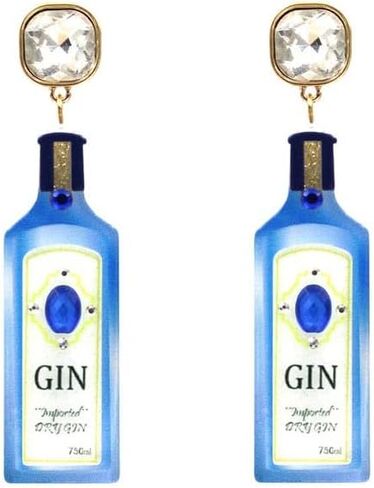 Exquisite Liquor Inspired Post Earrings - Drinks, Dangle, Cute, Light weight, Fashion in Saudi Arabia