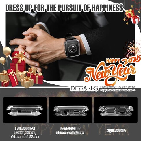 top4cus 42mm (Series 10) Cover Soft TPU Anti-Scratch Lightweight 42mm Iwatch Case All-Around Screen Protector, Optional Cases Compatible with Apple Watch Series 9/8/7/6/SE/SE2/5/4/3/2/1 - Dark Green in Kuwait