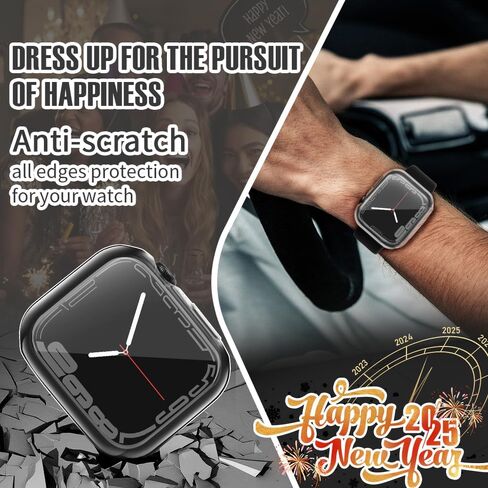 top4cus 42mm (Series 10) Cover Soft TPU Anti-Scratch Lightweight 42mm Iwatch Case All-Around Screen Protector, Optional Cases Compatible with Apple Watch Series 9/8/7/6/SE/SE2/5/4/3/2/1 - Dark Green in Kuwait