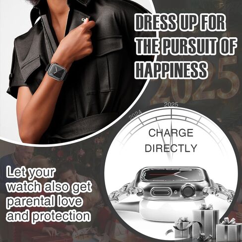 top4cus 42mm (Series 10) Cover Soft TPU Anti-Scratch Lightweight 42mm Iwatch Case All-Around Screen Protector, Optional Cases Compatible with Apple Watch Series 9/8/7/6/SE/SE2/5/4/3/2/1 - Dark Green in Kuwait