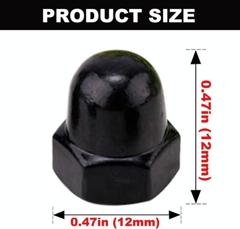 License Plate Retainer Screws/Nuts Compatible with Volvo S60 S40/ OEM Part 968458 (Screws onto Existing Stud) - Tall Dome/Acorn Head with Flange Stainless Steel Cap - 4 PCS in Saudi Arabia