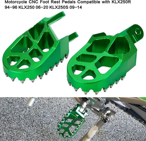 LKV Motorcycle Footpegs Dirt Bike Rest Pedal Foot Pegs Compatible with KAWASAKI KLX250R KLX250 KLX250S KLX300 KLX300R KLX300SM KLX650 in Saudi Arabia