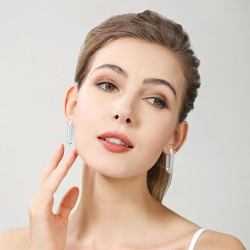 أقراط للنساء، أقراط دائرية من الذهب عيار 14 قيراط للنساء وأقراط فضية للنساء، مجموعة أقراط مضادة للحساسية للنساء، هدايا مجوهرات عصرية للأم الحبيبة in Kuwait