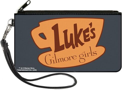 Warner Bros. Entertainment Inc. Zipper Coin Purse Portable Mini Change Wallet, Gilmore Girls Lukes Coffee Cup Icon Gray Browns, Canvas in Kuwait