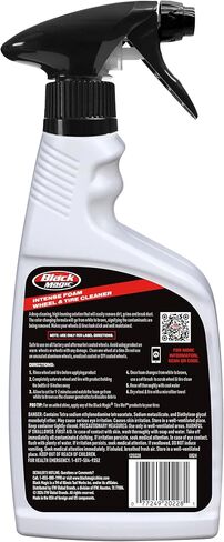 منظف ​​العجلات والإطارات الرغوي المكثف من بلاك ماجيك 120228، تركيبة رغوة عالية للتنظيف العميق، يزيل الأوساخ والأوساخ وغبار الفرامل - آمن على جميع العجلات، 22 أونصة سائلة in Kuwait