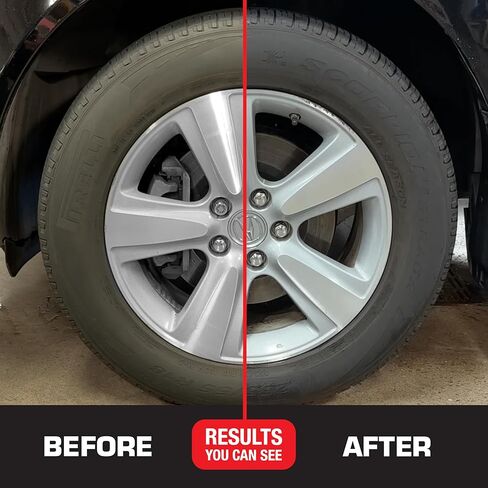 منظف ​​العجلات والإطارات الرغوي المكثف من بلاك ماجيك 120228، تركيبة رغوة عالية للتنظيف العميق، يزيل الأوساخ والأوساخ وغبار الفرامل - آمن على جميع العجلات، 22 أونصة سائلة in Kuwait