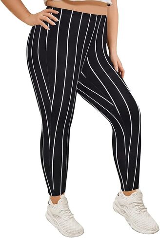 TIYOMI Plus Size Leggings for Women High Waist Full Length Pants Casual Ankle Fall Leggings XL-5XL in Saudi Arabia