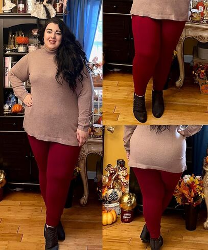 TIYOMI Plus Size Leggings for Women High Waist Full Length Pants Casual Ankle Fall Leggings XL-5XL in Saudi Arabia