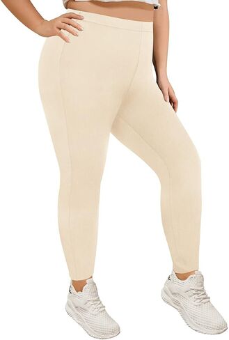 TIYOMI Plus Size Leggings for Women High Waist Full Length Pants Casual Ankle Fall Leggings XL-5XL in Saudi Arabia