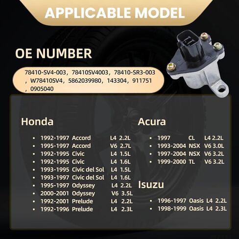مستشعر سرعة العجلة ABS متوافق مع 1992-2004 CL NSX TL Accord Civic Civic del Sol Odyssey Prelude Oasis 78410SV4003 78410SV4003 78410SR3003 AW78410SV4 5862039980 1433042 911751 0905040 إي إكس إل إكس in Kuwait