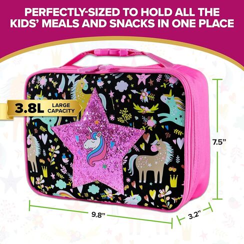 Decorably Insulated Lunch Bag for Kids - Dinosaur Boy Lunch Bag for Kids with Dinosaur Rubber Patch Design, Lunch Bag Kids Small Size, Kids Insulated Lunch Bag Kids, Lunch Box Bag for Boys Lunch Bag in Saudi Arabia