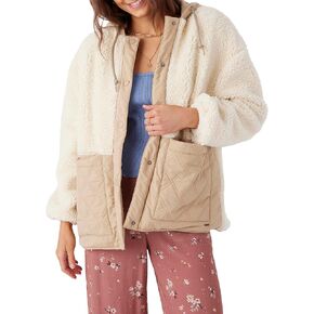 O'NEILL Women's Sherpa Jacket - Ultra Soft Cozy Sherpa Jacket for Women with Pockets