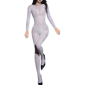 RUIBAVYA Women’S Bodystocking Body Suit Lingerie Sexy Body Stockings For Women Sexy Oil Shiny Full Body Stocking