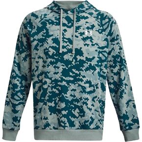 Under Armour Men's UA Rival Fleece Camo Hoodie Pullover 1382291 (US, Alpha, XX-Large, Regular, Regular, Opal Green/White - 781)