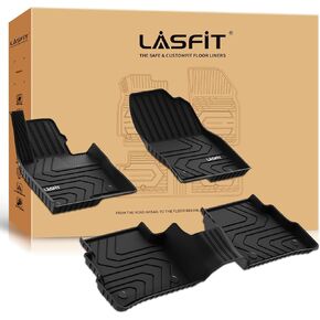 LASFIT Floor Mats & Cargo Mat Fit for Mazda CX5 2025-2017, Custom Fit TPE All Weather 2025 2024 2023 2022 2021 2020 2019 2018 2017 Floor Mats & Trunk Liners Full Set Car Mats for Mazda CX-5, Black