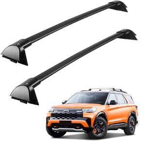 220LBS Roof Rack Cross Bars Compatible with Ford Explorer 2016 2017 2018 2019, All Aluminum Crossbars Accessories Fit for Roof Rails Rooftop Cargo Basket Carrier Bag Luggage Kayak Bike