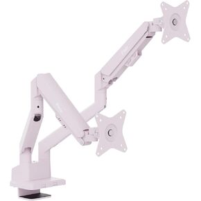 Pixio PS1D Wave Black Dual Monitor Arm Stand Desk Mount - Fits up to 32 inches Monitors and up to 19.8lbs. VESA Compatibility and Integrated Cable Management