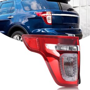 LED Red Clear Lens Tail Light Rear Tail Lamp Assembly Compatible with 2011 2012 2013 2014 2015 Ford Explorer Left Driver Side BB5Z13405C FO2800226