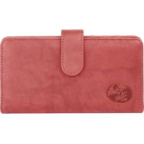 Buxton Heiress Pik Me Up - Checkbook & Credit Card Holder Wallet, Red Rfid