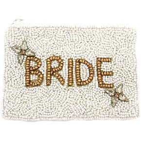 eaded Bride Coin Purse Pouch Handmade Wedding Bride Best Friend